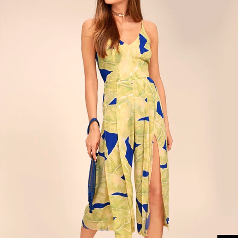 Lulus Palm Print Jumpsuit
