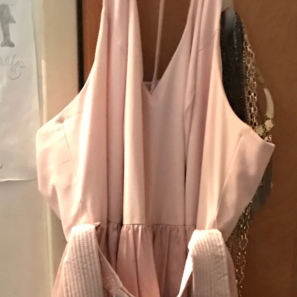 Full length bridesmaid dress in Blush