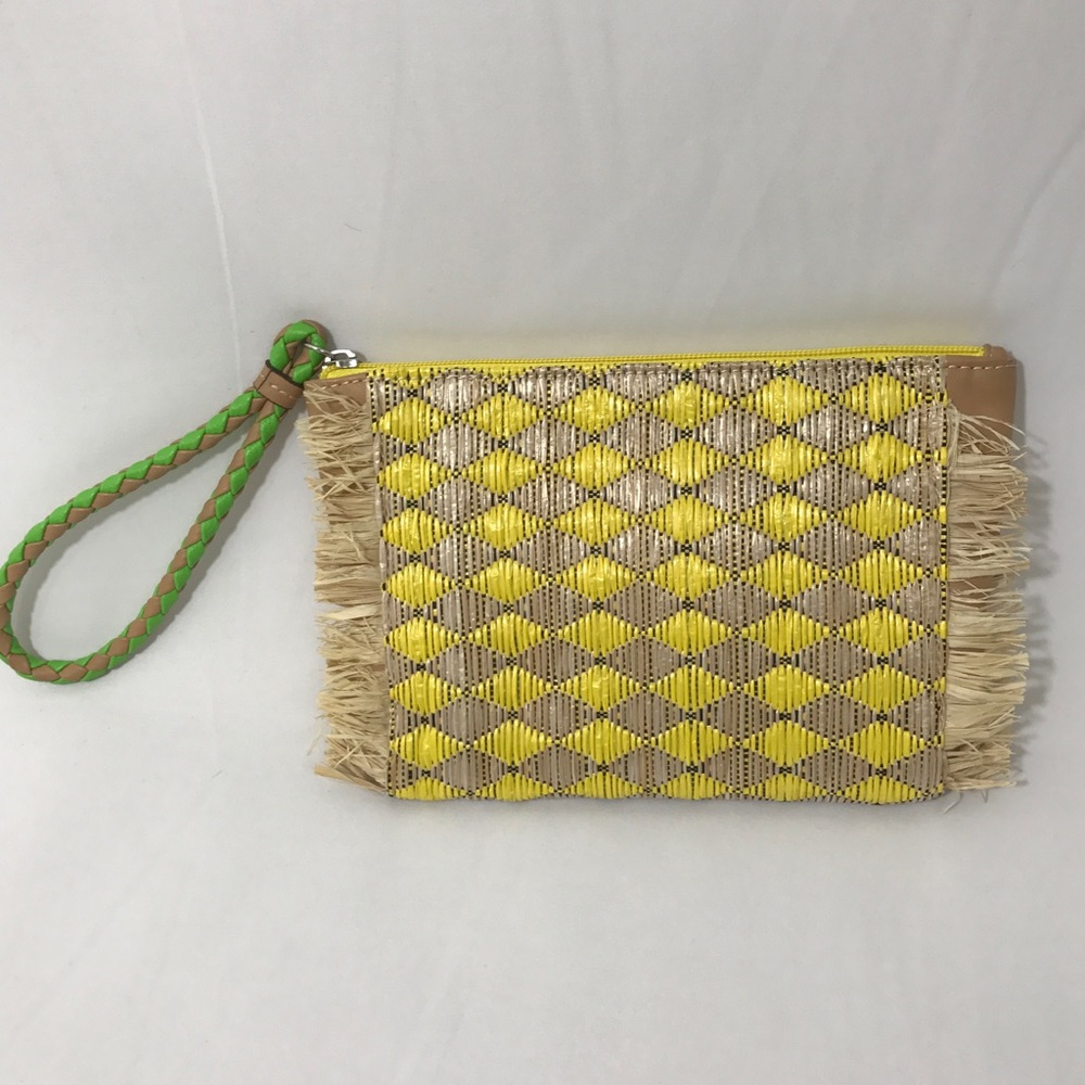 Live Love Loft Yellow Clutch/wristlet NWOT