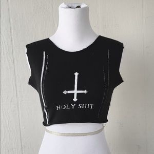 Toxic vision holy shit crop top small