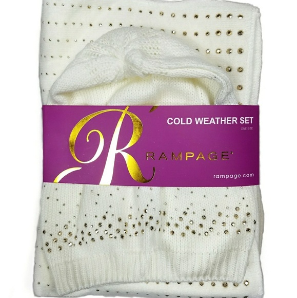 Rampage Ivory Gift Set Hat Scarf Bag - Picture 4 of 6