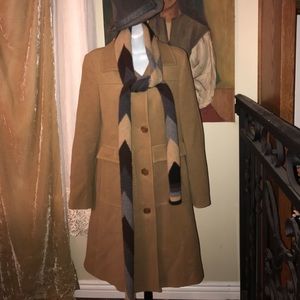 Benetton Italy coat sz 40 camel