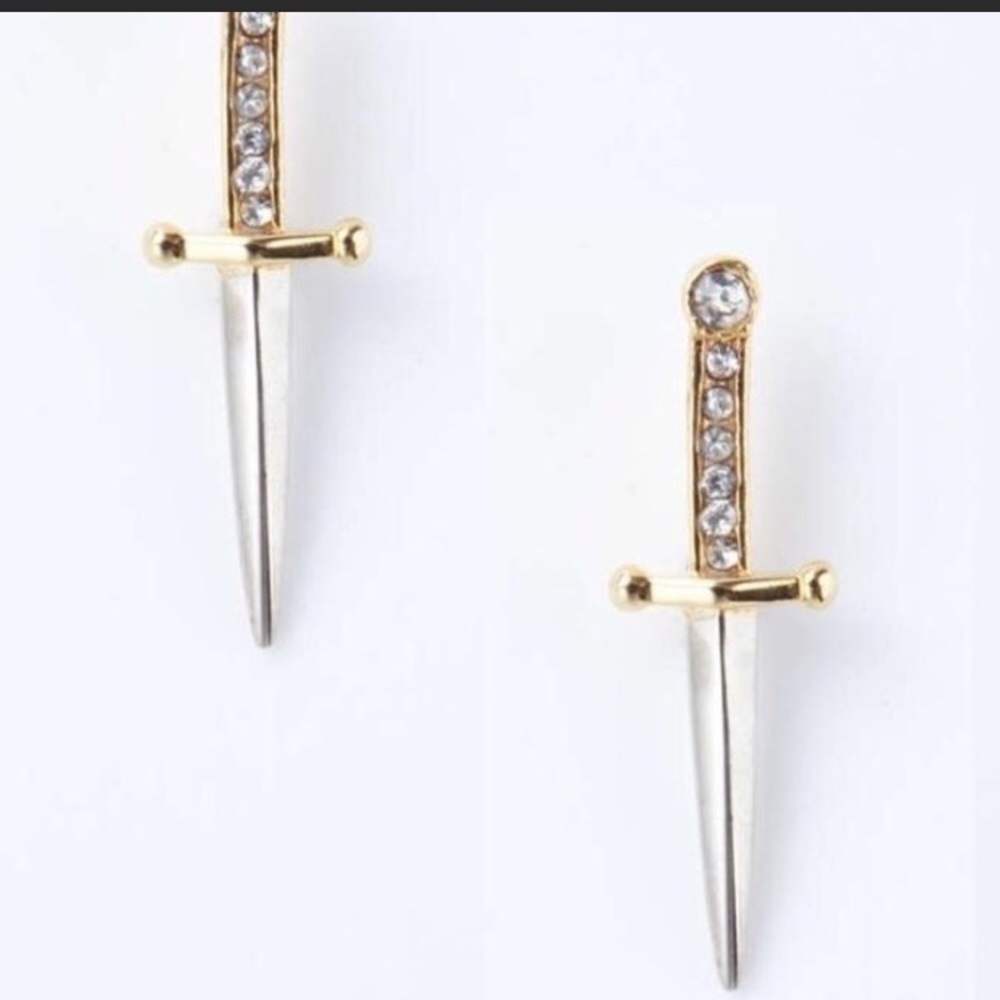 ISO Noir Varro Pave Knife Earrings