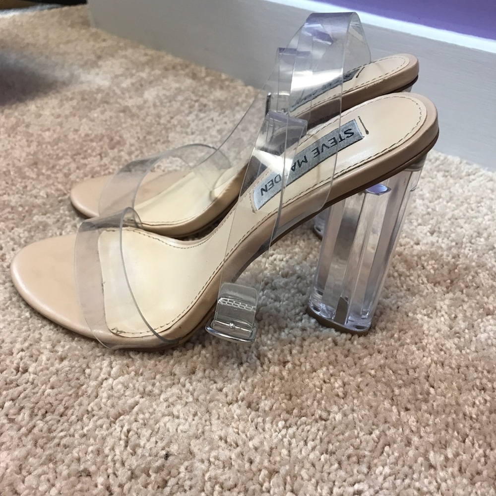 Steve Madden clear heels