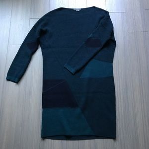 Vince Abstract Jacquard Tunic Sweater