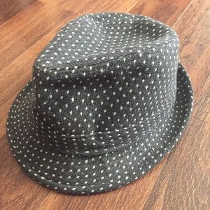 Grey white polka dot womens Fedora Grey white polka dot womens Fedora