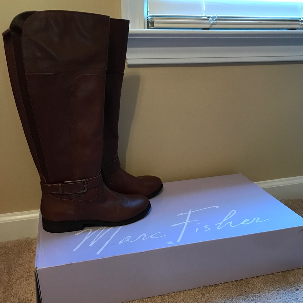 Marc Fisher over the knee Tan boots