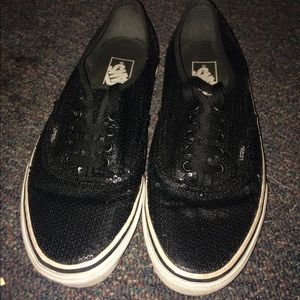 Black Glittery Vans