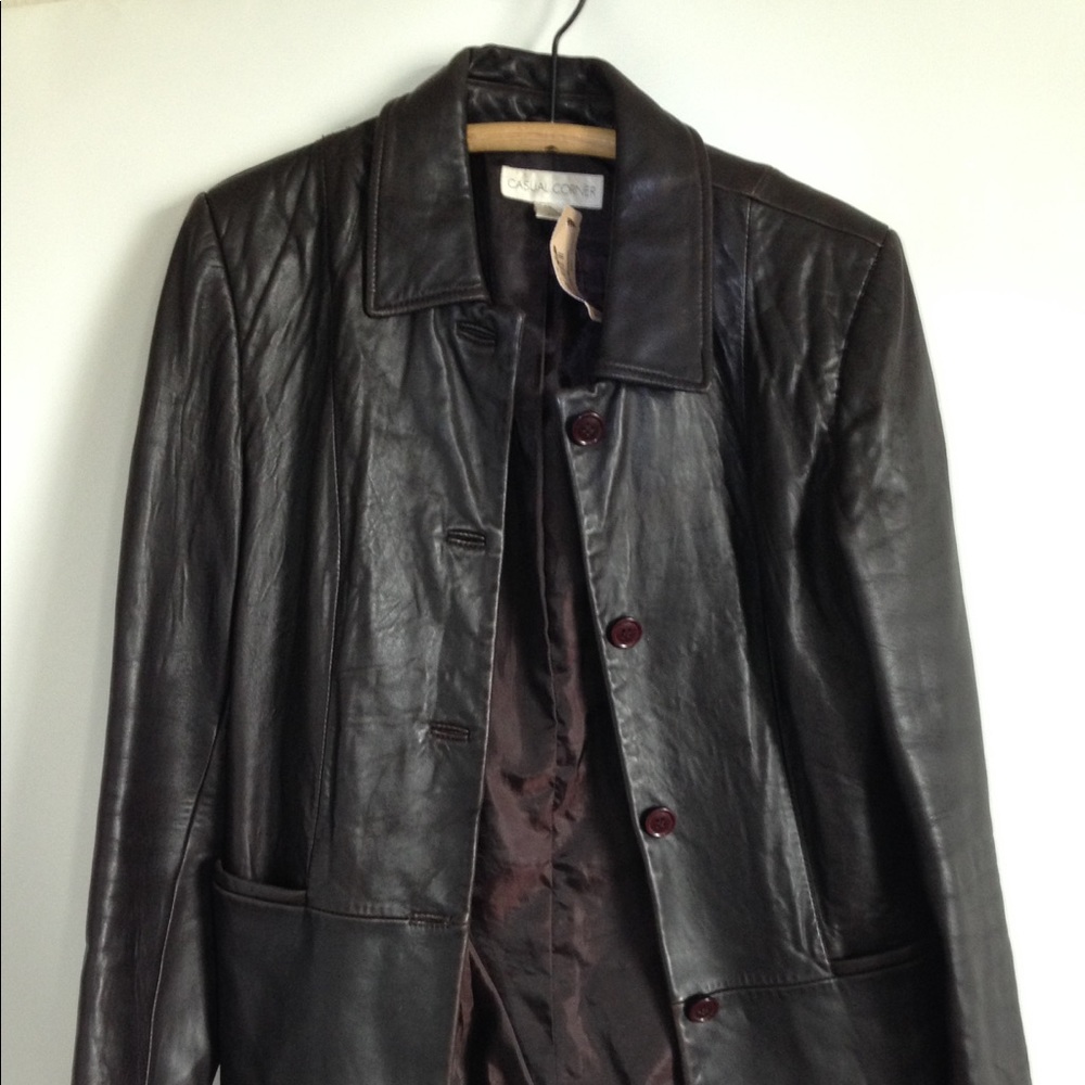 Med Ladies Leather Coat