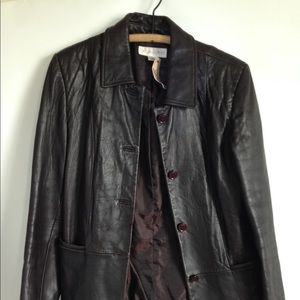 Med Ladies Leather Coat