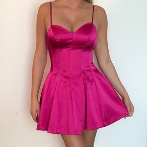 Bebe hot pink party dress