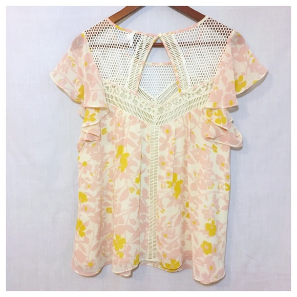 ❌SOLD❌ Anthropologie HD Paris Fluttered Blouse - Picture 5 of 8