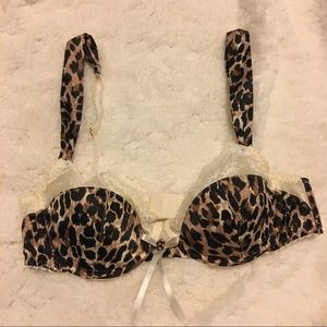 Leopard lightly lined bra