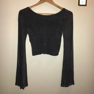NWOT bell sleeved crop top