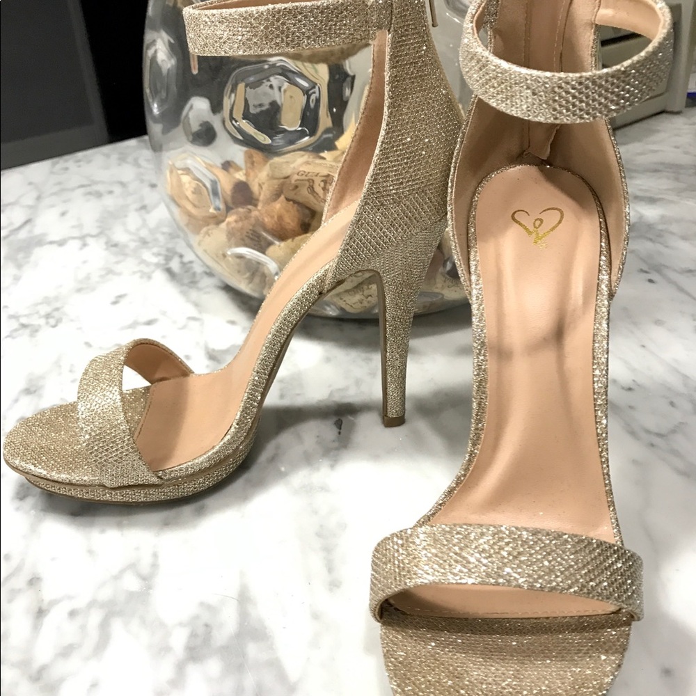 Gold Stiletto Heels