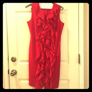Red Sleeveless Calvin Klein Dress