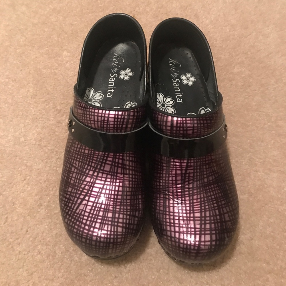 Purple/Black Sanita Clogs