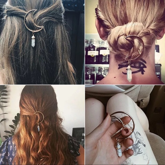 Moon Gemstone Clip - Picture 3 of 6