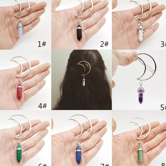 Moon Gemstone Clip - Picture 5 of 6