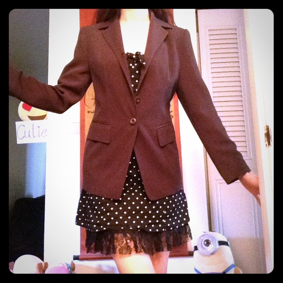 Tobias Olive Brown Blazer Jacket, Size 4 - Picture 1 of 3