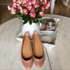 Nude patent Leather JCrew flats!