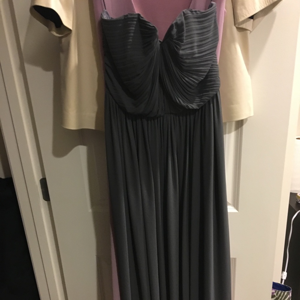 H&M gray Strapless Maxi Dress Size 6