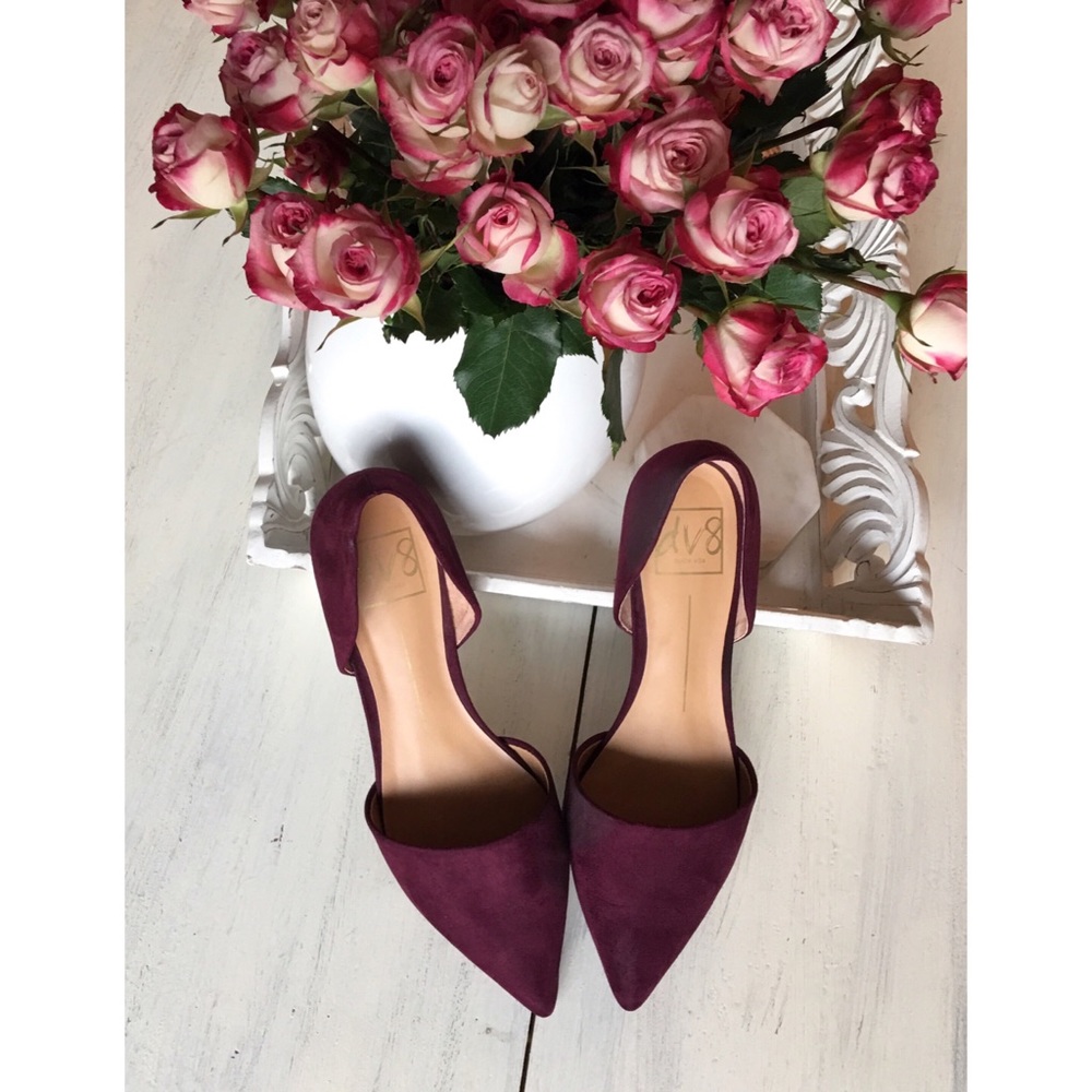 Dolce Vita Dark Berry colored pointed toe flats!
