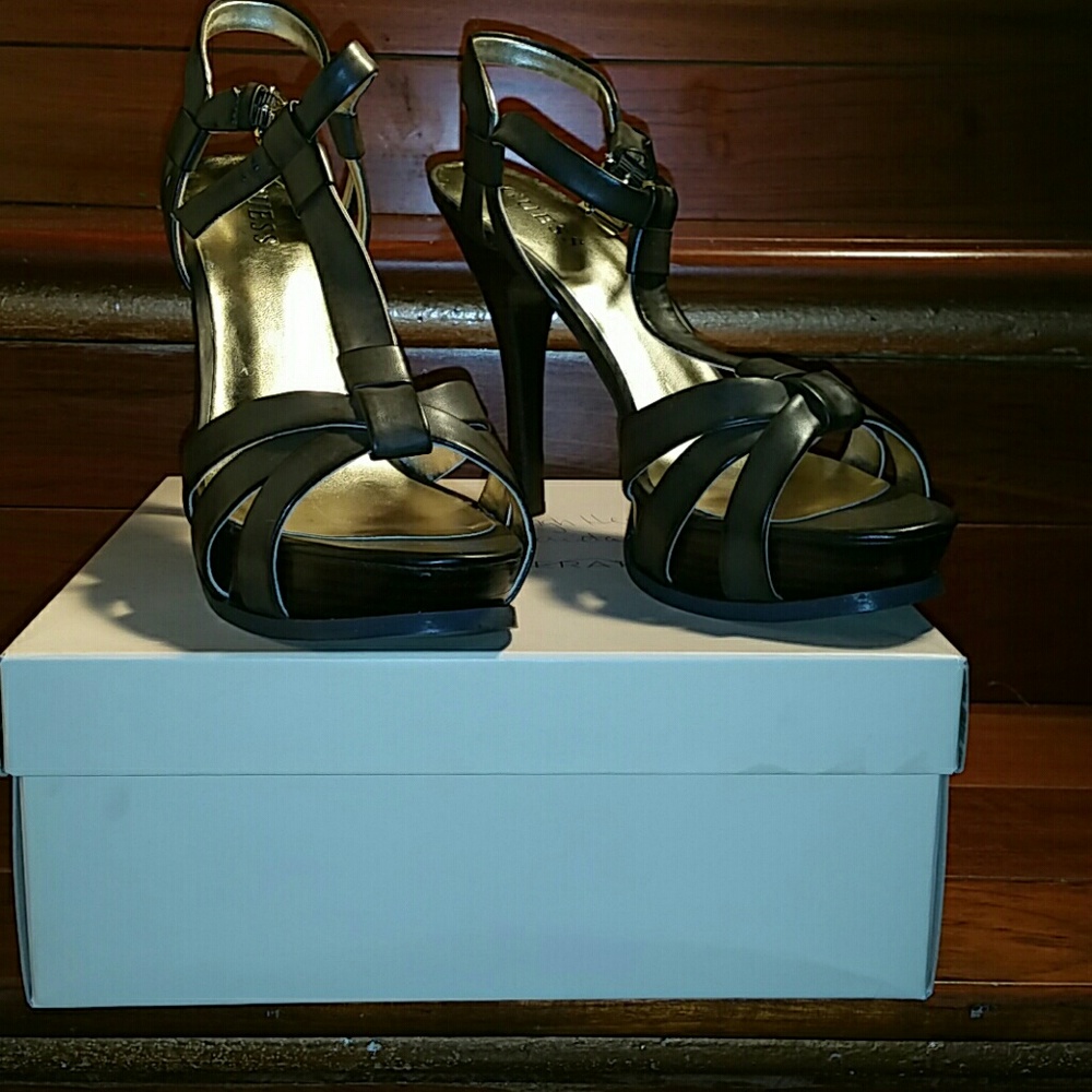 Guess Leather Platform Heel