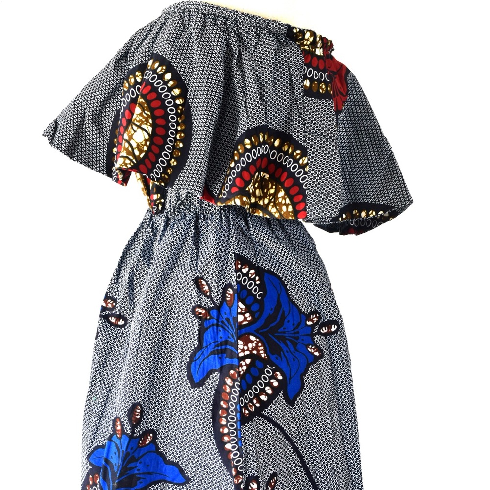 ❌SOLD❌ African Print Women’s Off ShoulderDress - Picture 6 of 7