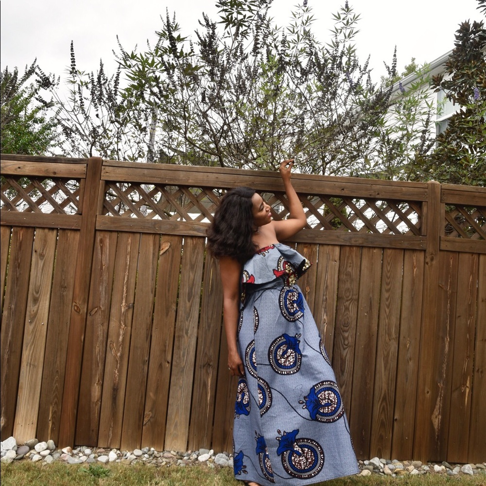 ❌SOLD❌ African Print Women’s Off ShoulderDress - Picture 3 of 7