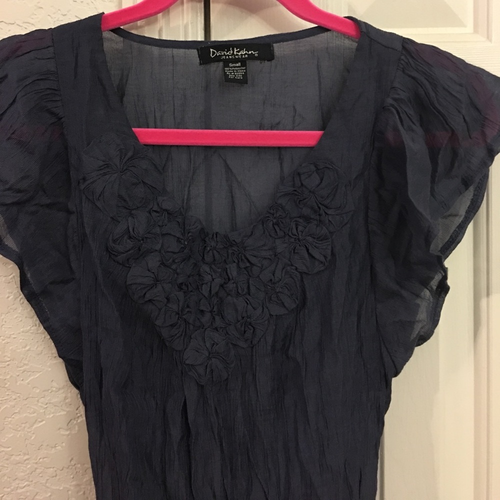 🇺🇸4/$50 Gorgeous David Kahn Top semiSheer
