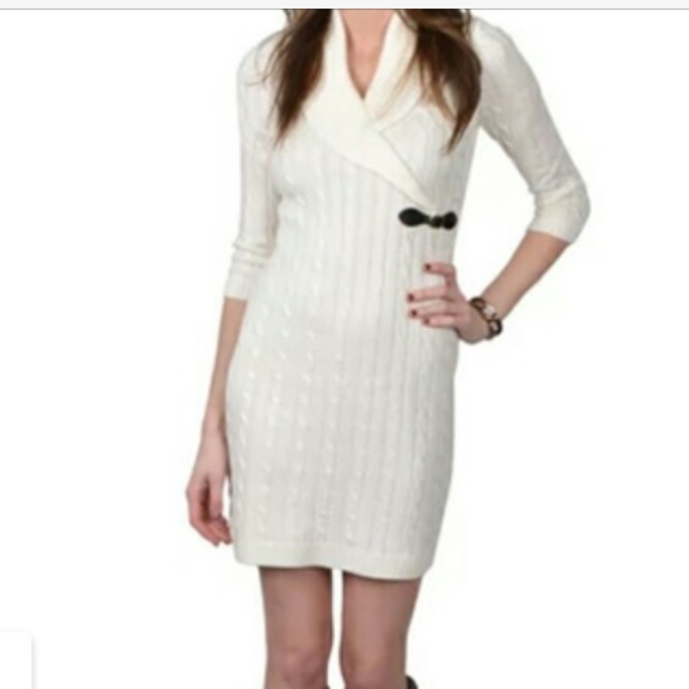 Cable-knit sweater dress