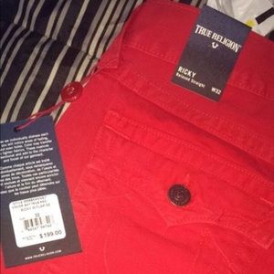 Red True Religion Jeans
