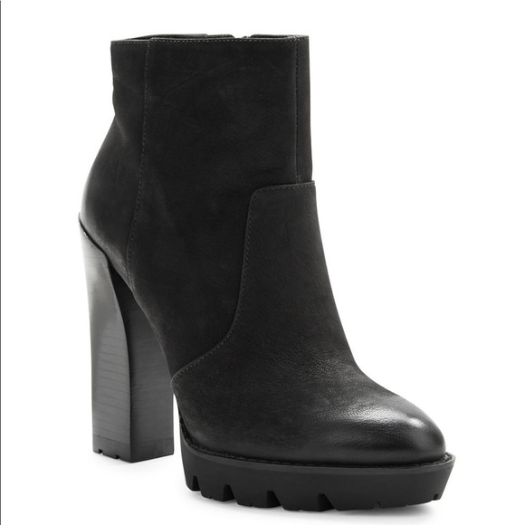 Kenneth Cole Olive Lather Platform Ankle  Boots - Picture 2 of 8