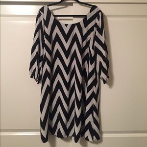 Black & White Patterned Dress from Macy's