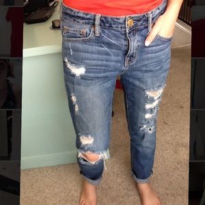 American Eagle Distressed Boyfriend Jeans