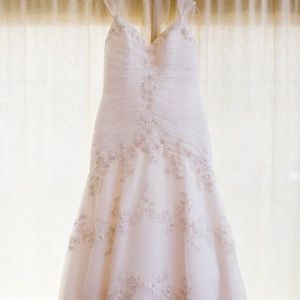 Ivory beaded wedding dress