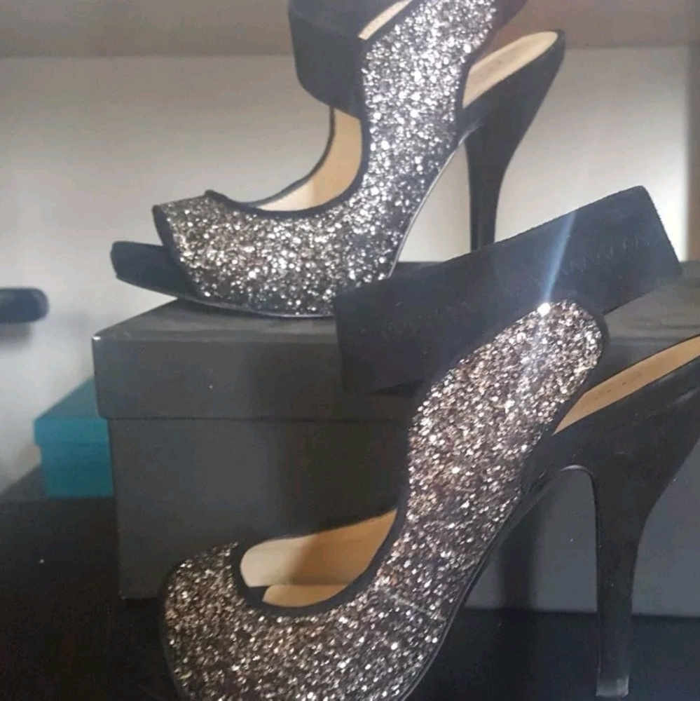 Platform Glitter Heels - NEVER WORN