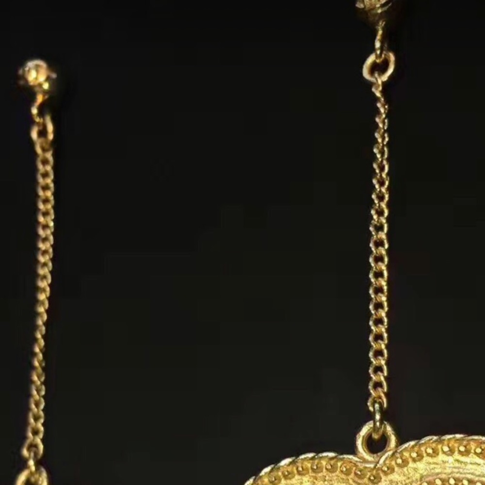 Gold earrings