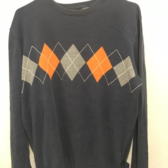 Dark blue argyle sweater - Picture 1 of 2