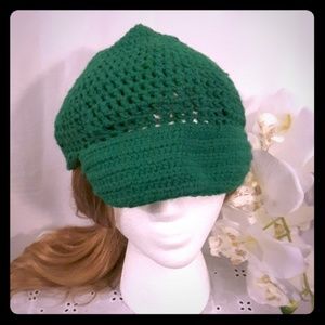 Handmade Crotchet hat Hunter Green Handmade Crotchet hat Hunter Green