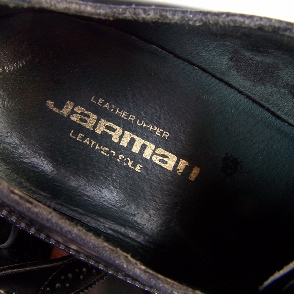 JARMAN Mens Black Leather Oxford Shoes Sz 9 X-Wide main image 6