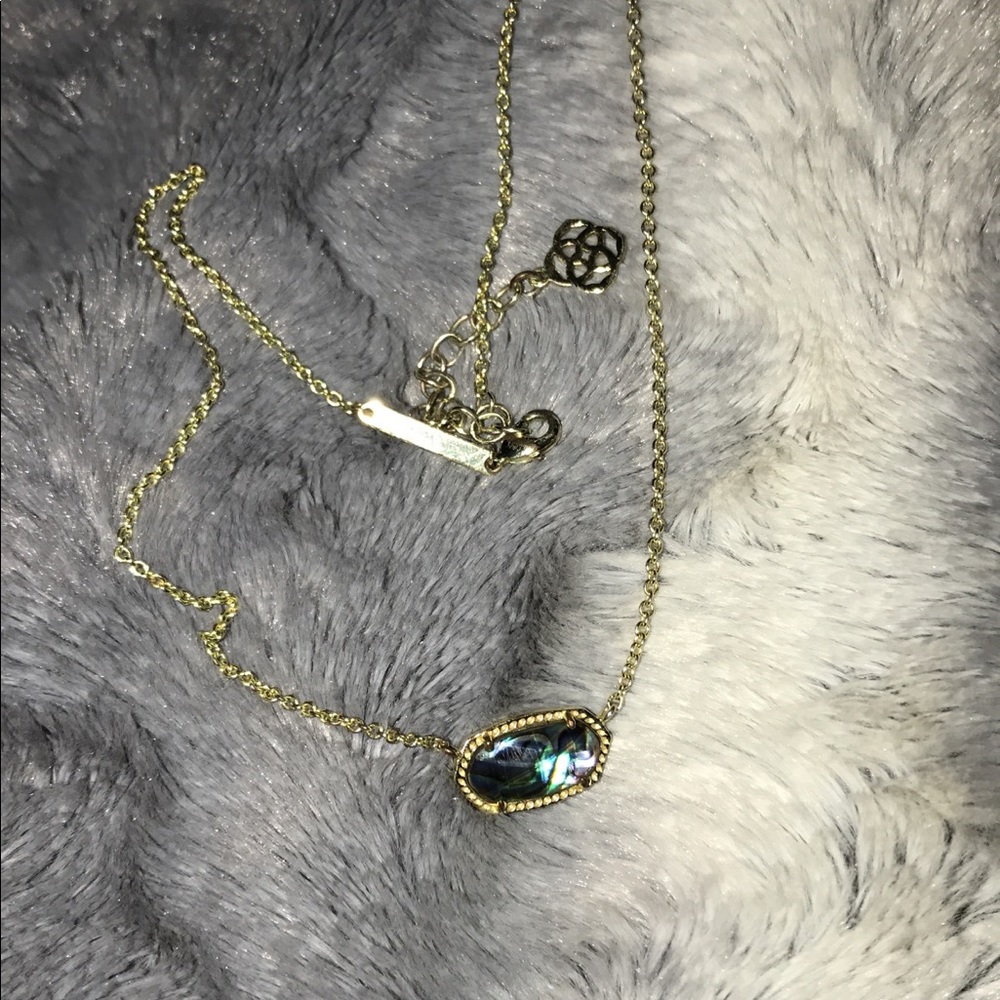 Kendra Scott abalone shell Elisa pendant necklace