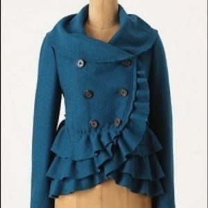 Anthropologie Eleveness Ruffled Jacket