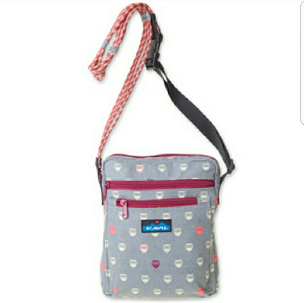 Kavu Zippit Crossbody Rope Bag Owls