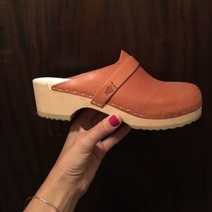 Swedish Brown wooden clogs - Sandgrens size 40
