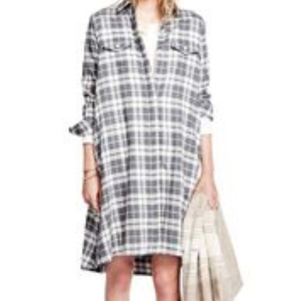 Hatch Maternity plaid shirt dress.