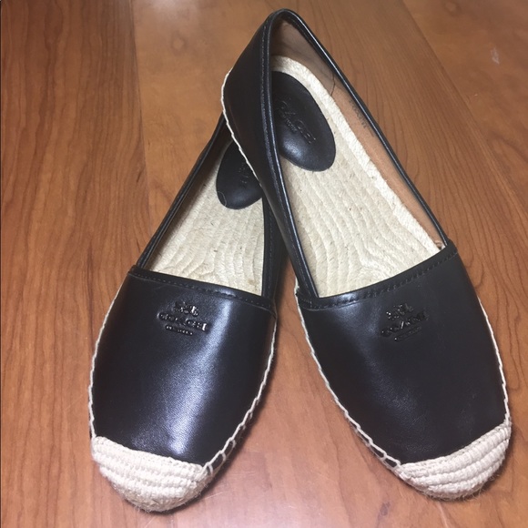coach rhodelle espadrille logo flats