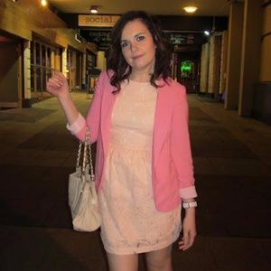 H&M Conscious Collection Pale Peach Lace Dress 14 H&M Conscious Collection Pale Peach Lace Dress 14