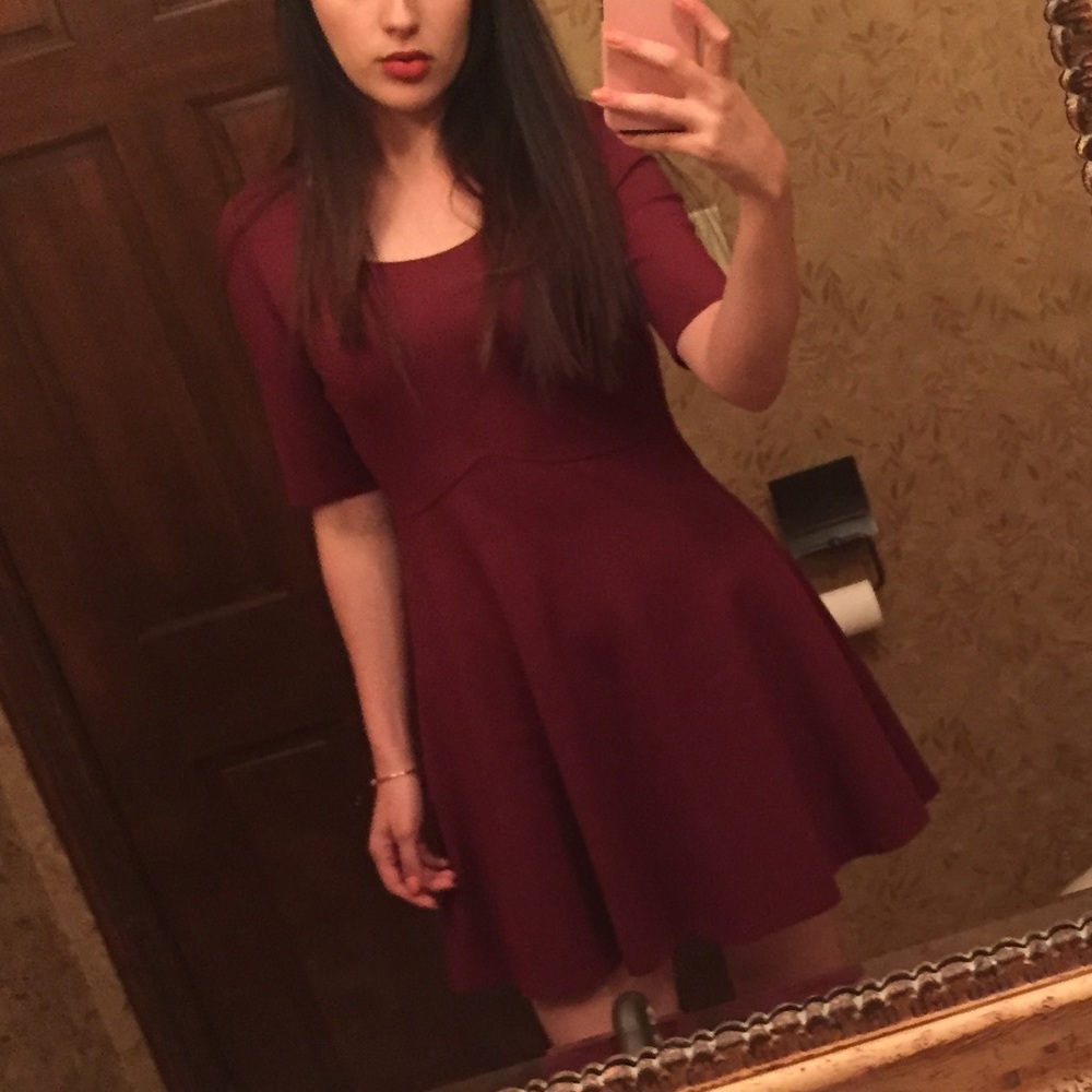 Burgundy dress